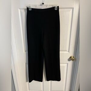 St. John Black Wide Leg Pants